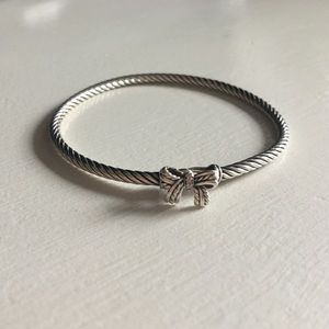David Yurman Sterling Silver Bow Cable Bracelet